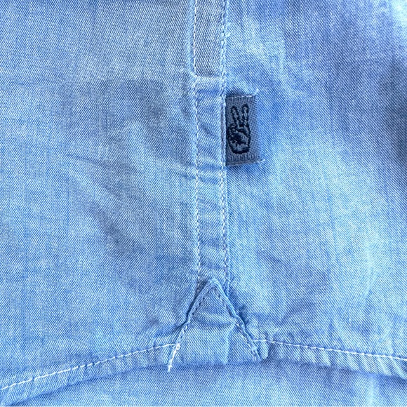 JOHN VARVATOS LIGHTWEIGHT LONG ROLL-TAB SLEEVE ZIP-POCKET BUTTON UP SHIRT SzM - Picture 9 of 13